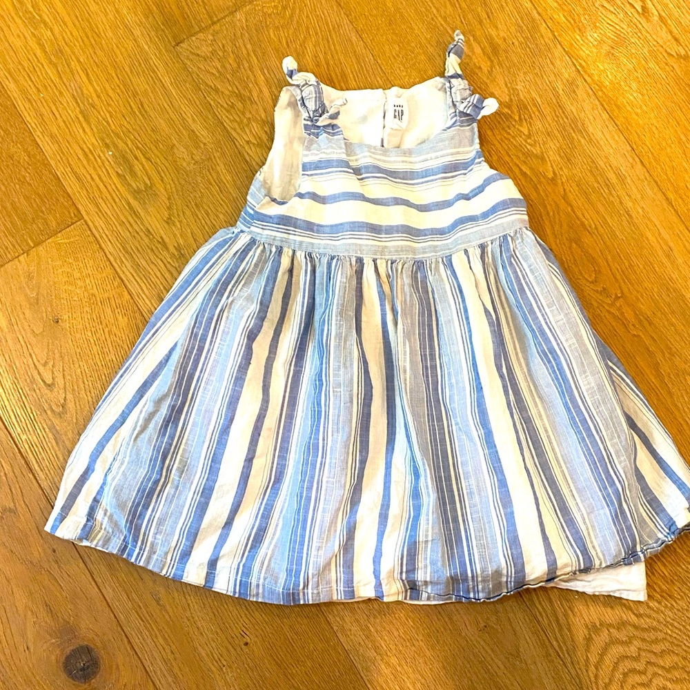Baby Gap Linen Dress | 3T | Bow Detail | Button Back